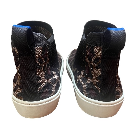 Rothy's Chelsea Women's 7.5 High Top Sneakers Wildcat Leopard Print Washable - Picture 4 of 11